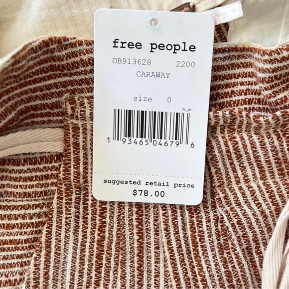 Free People Light As Sunrise Caraway Striped Taper Pant - Picture 11 of 11